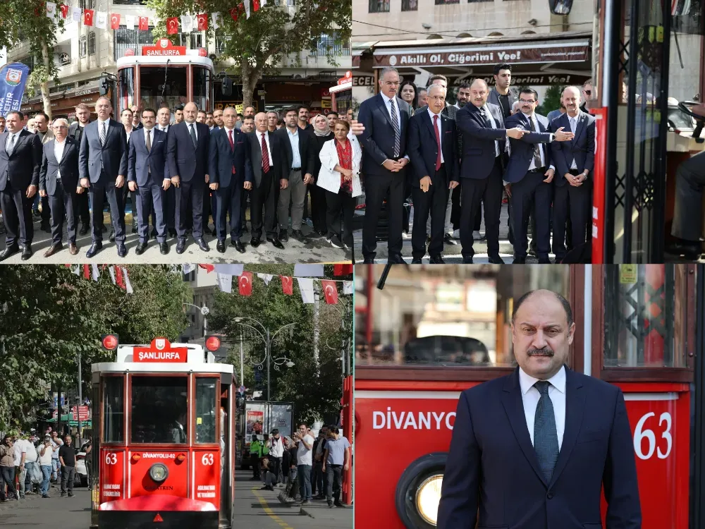 DİVANYOLU TRAFİĞE KAPATILDI, NOSTALJİK TRAMVAY HİZMETE GİRDİ