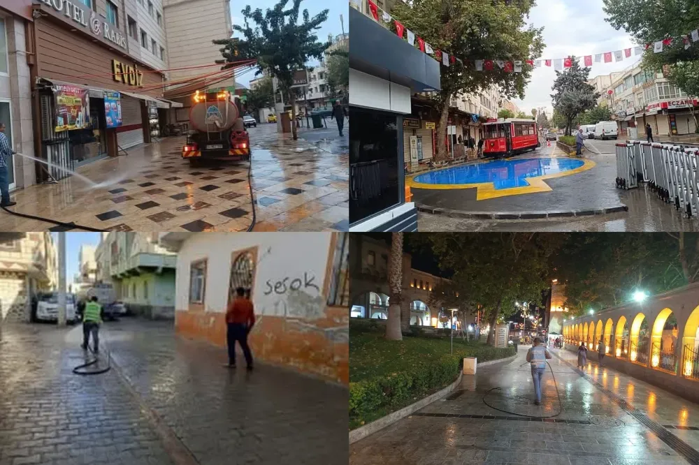 KOCA İLÇENİN SOKAKLARI HER GÜN YIKANIYOR