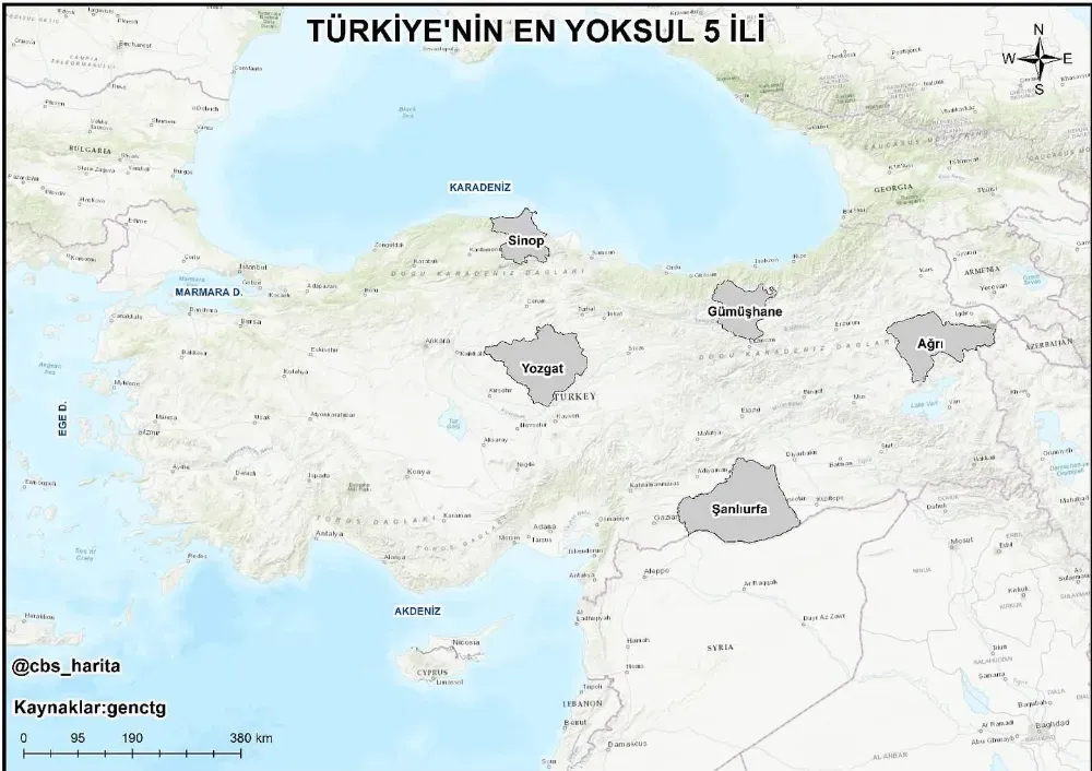 Türkiye’nin En Yoksul 5 İli Belli Oldu: listede Şanlıurfa